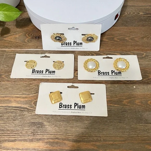 Vintage Shoe Clips Brighton Bows For Nordstrom Set Of 4 Pairs - Picture 6 of 7